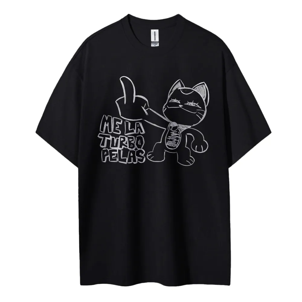 Anime Merchandise Shop - Camiseta Dandadan Anime gato dedo medio