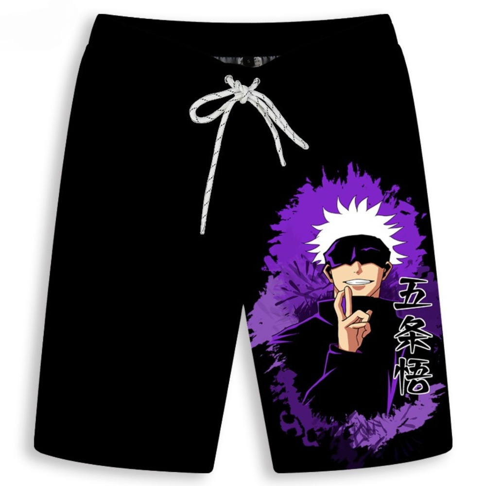 Anime Merchandise Shop - Pantalones cortos con estampado Gojo Satoru